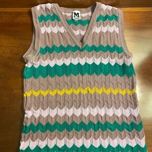 Missoni Chevron Knit with Soft Pink and Vibrant Green